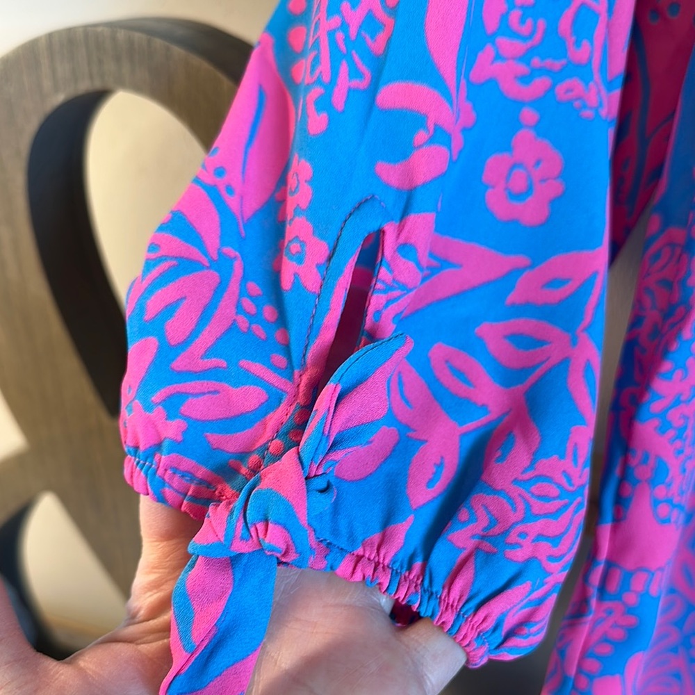 ππLilly Pulitzer Maryellen Long Sleeve Off the Shoulder Top - Picture 4 of 12